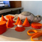 Traffic cones , witches hats onlyNow you can purchase the traffic cones on there own. Made from wool felt. Handmade in TasmaniaTasmanian Softies