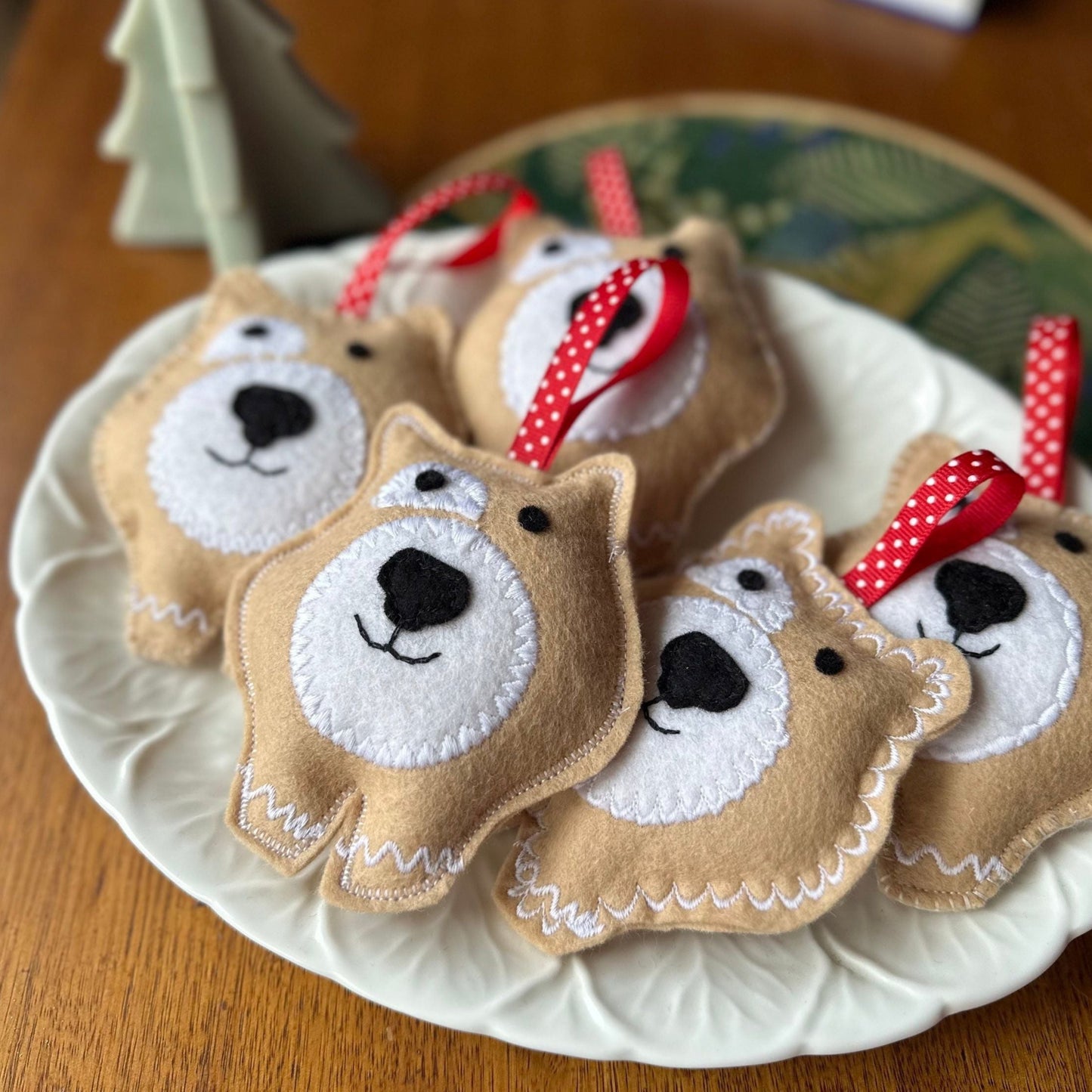 Ginger Bread Wombat felt Christmas decorations  image 0