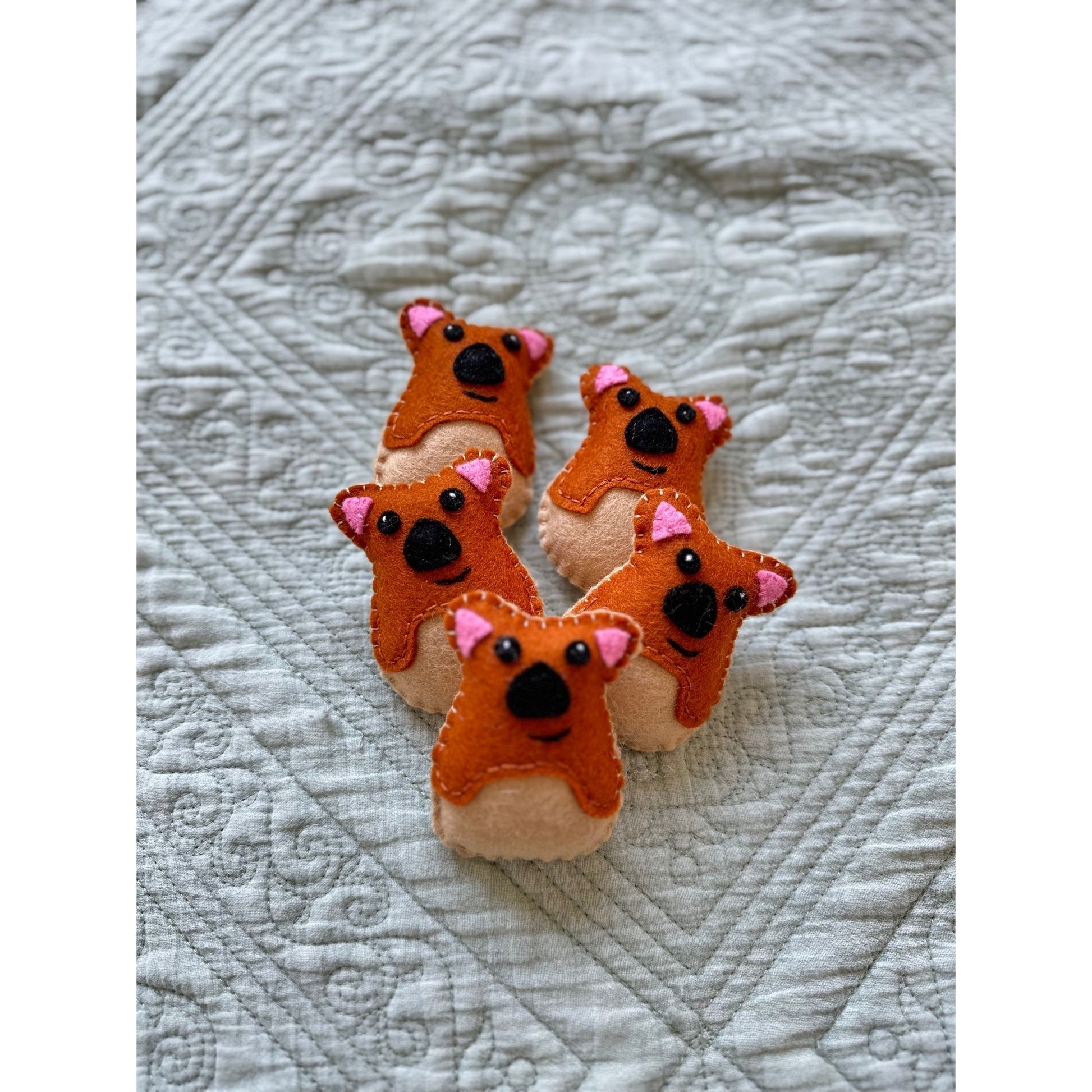 Pademelon babies and Pygmy possumThese adorable Pygmy possums and baby Pademelons are "Experience cuteness overload with these handmade Pygmy possum soft toys from Tasmania. Perfect as gifts or stocking fillers, these adorable possum babies are sure to br