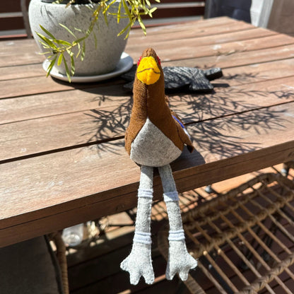 Turbo chook native hen soft toyHere is our new stuffed toy “Turbo Chook” as they are known in Tasmania . This loveable character has now been made into a soft toy. Take him wherever you go for those comical photo shoots. A souvenir of Tasmania or that spe