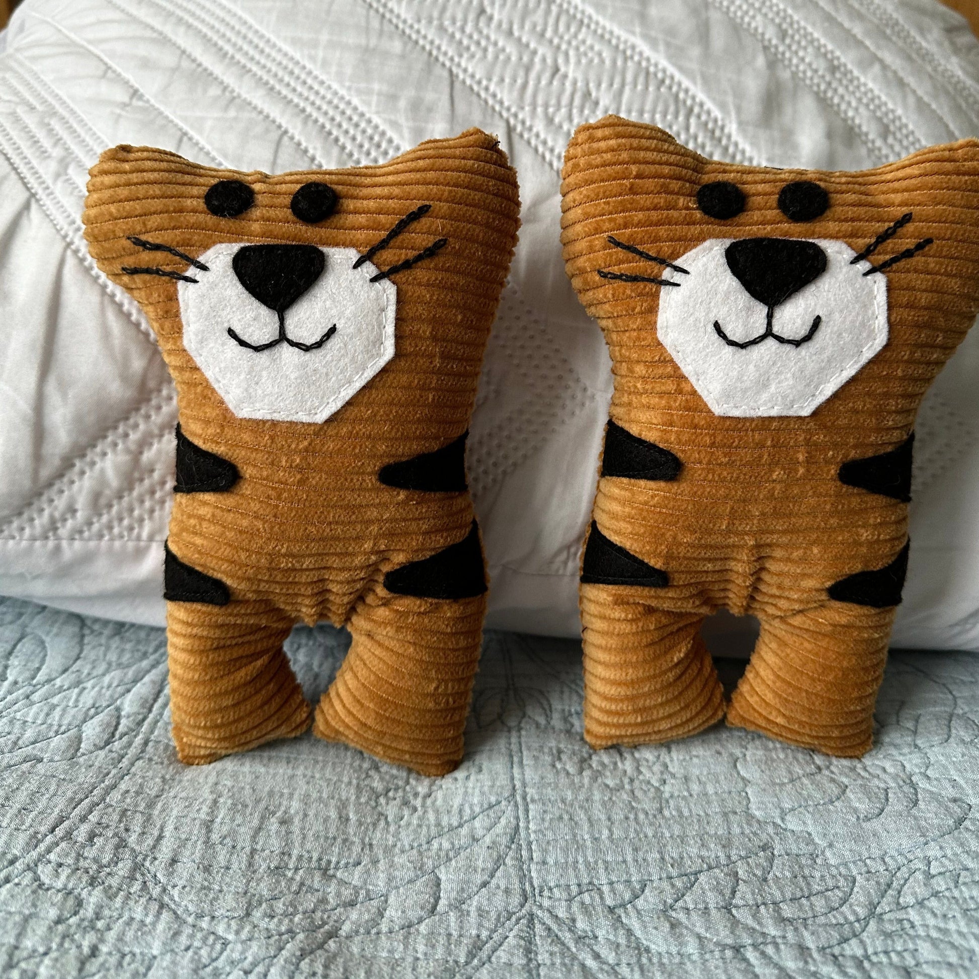 Tasmanian Tiger Corduroy soft toy"Go wild for this Tasmanian Tiger soft toy! Handmade, each one is embroidered with love. Made from cotton corduroy and stuffed with recycled plastic bottles.Tasmanian Softies