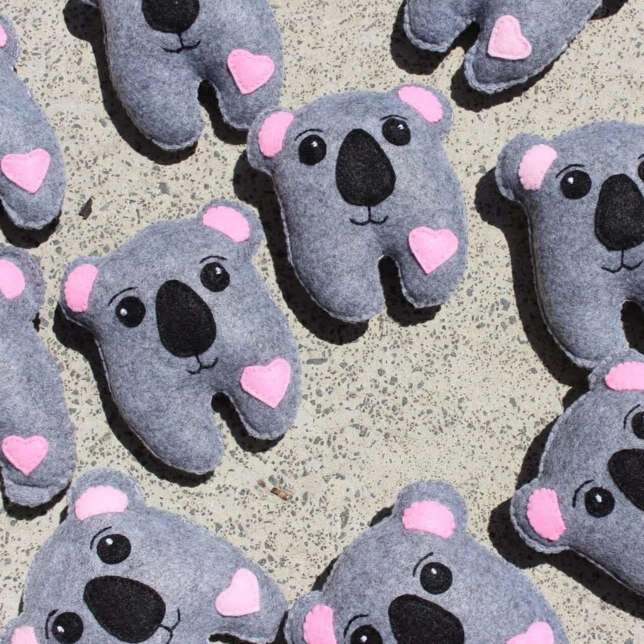 Koala soft toy, Australian animal made from wool felt.This Koala plushie is crafted from soft wool felt and lovingly handcrafted in Tasmania! This soft toy is a quirky loveable souvenir from Australia.Tasmanian Softies