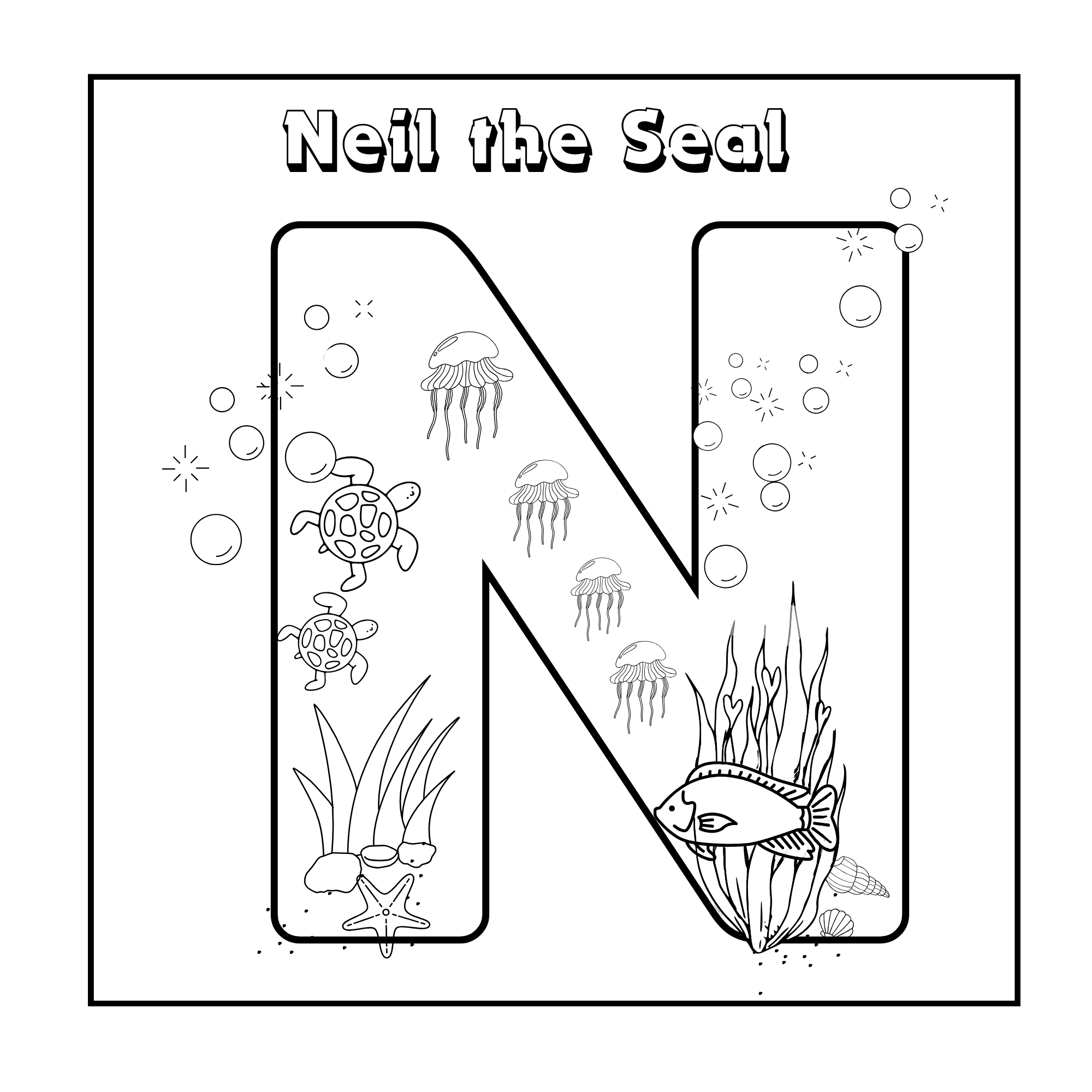 Neil the Seal Colouring Book