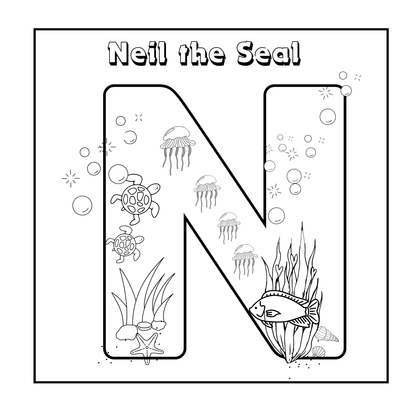 Neil the Seal Colouring Book