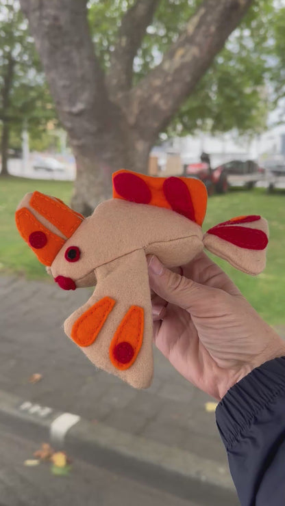 Handfish soft toy handmade in Felt made in Tasmania